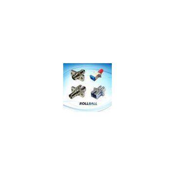 Low Loss Nickel Plated Brass Fiber Optic Adaptor Hybrid SC / ST / FC / LC / DIN