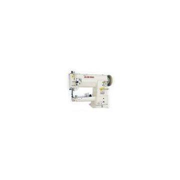 Single needle cylinder arm sewing machine or cylinder bed sewing machine with unison feed and large hook for heavy materials