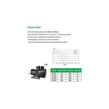 POND PUMP SFP-400 SFP-500 SFP-600 SFP-800
