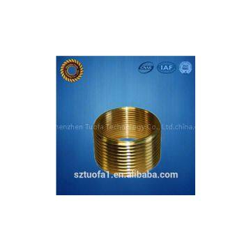 CNC Lathing Brass Sleeve, Brass Turning Bushing With Thread
