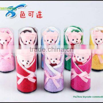 Girl Friend Lovely Pink Bear Cake Towel Gift Wedding Gift Bear Design Wedding Cute Cake Towel Gift Towel photo-3