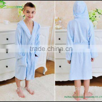 kids bathrobe hooded Velour, OEM Products Supplier bamboo kids bathrobe,baomboo sleepwear for children GVKBR1003