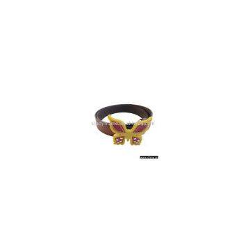 Fashion Belt with Butterfly Buckle, Lady's PU Belt, Women's Belt