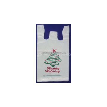 supermarket custom printed vest carrier bag with heat seal
