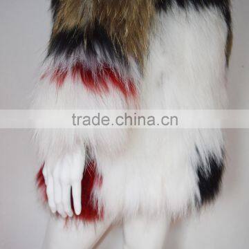 SJ045-01 China Glossy Sumptuous Raccoon Knitted Fur Coats/Women Coats With Out Lining/Multicolor Fur Coats photo-6