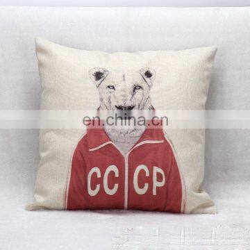 Mr Animals Cushhion Cover Linen Pillow photo-2