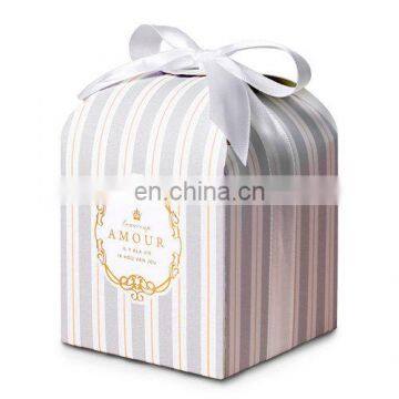 Just Arrival Elegant Ttripes Cake Box with Ribbon