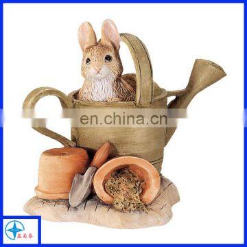 Lovely Resin Rabbit Animal Figurines, Cute Animal Figurines