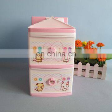 2014 new product 2-layer plastic drawer storage box