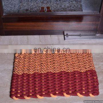 Indian Designer Braided Floor Mat Embroidered Handmade Rug/Carpet /Door Mat Polyester Mat