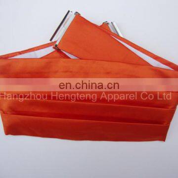 100% Polyester Cummerbund sets with Orange Color