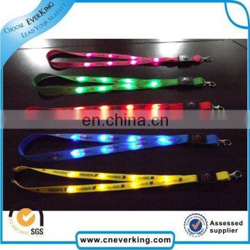 cheapest hot sale fluorescent led lanyards with secure material