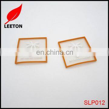 Factory custom plastic square logo badge for garment