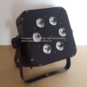 Cheap 6in1 RGBWA+UV Batery Powered Uplight,wireless up Lighting,flat Led Par,wedding Light,stage Light Dmx