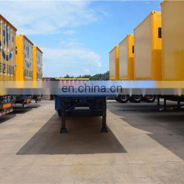 CIMC Stock Flatbed Semi Trailer 3 Axle 40 Tons Container Trailer photo-5