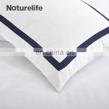 Beautiful Hotel Geometric Design Queen Twin White Navy 100% Polyester Bedding Duvet Cover Set photo-3