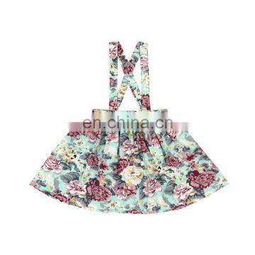 Kids Dusty Rose Floral Suspender Skirt Baby Summer Skirt Girls In Short Skirts