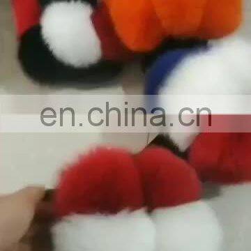 2020 New Fashion Set With Bag headband  colorful warm faux fox sets winter fur boots with matching fur headband purse bag