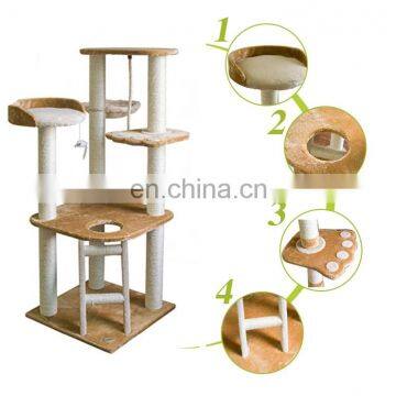 High Quality Manufacturer Factory Sisal Eco Friendly Wholesale Round Cat Scratcher Scratching Scratch Lounge Bed Tower Cat Tree photo-5
