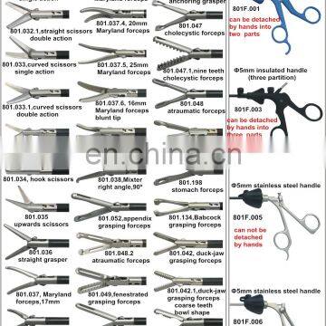 Reusable Laparscopic Single Action Scissors Forceps Straight Scissors Grasper photo-3