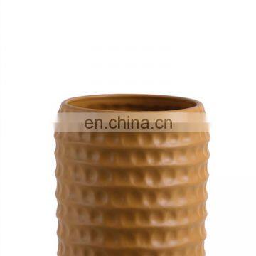 New Arrival Modern Simple Vase Customize Yellow Porcelain Cheap Large Flower Vases for Restaurant Hotel Home photo-2