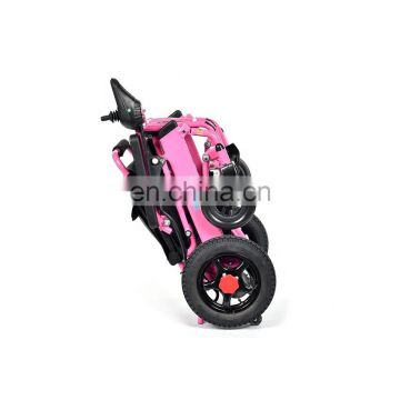 Light Remote Control Power Wheelchair Foldable Aluminum Alloy Electric Wheelchair