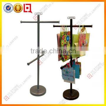 2 Tiers and 4-hooks Bag Display Rack photo-3