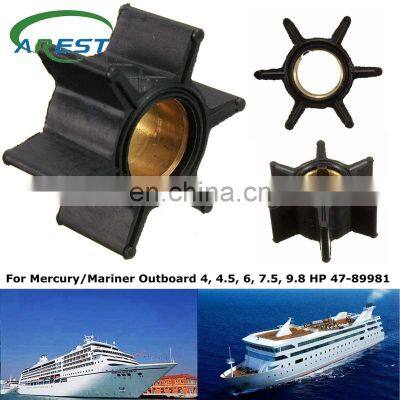 1x Outboard Motor Water Pump Impeller 47-89981 47-65957 18-3039 for Mercury/Mariner Outboard 4, 4.5, 6, 7.5, 9.8