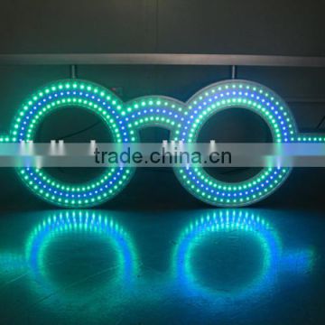 Advertising led eyewear sign for glasses /led eyewear glasses sign 3d led channel letter/led letter sign