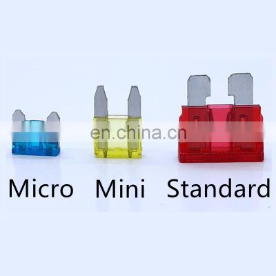 Mixed Mini Blade Fuse Zinc Alloy and Plastic Material 3A 5A 7.5A 10A 15A 20A 25A 30A 35A 40A For Auto Car Truck