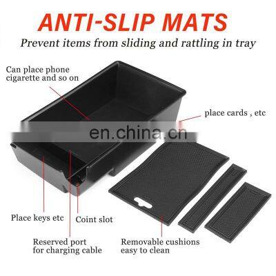 Interior Accessories Parts Silicone Armrest Rest Storage Box Center Control Console Organizer Tray For Hyundai Sonata 2020 2021 photo-3