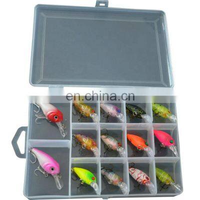 14pcs Crankbait Hard Fishing Lures Floating Wobblers Crank Hard Bait Sea Carp Fishing Lure Set