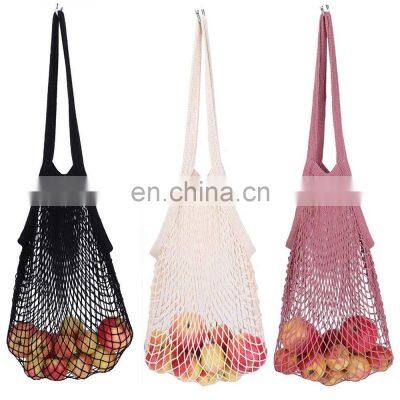 New Style Canvas Cotton Tote Storage Mesh Shopping Bag