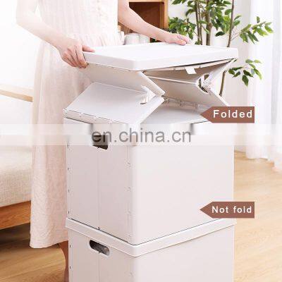 Customized Box Folding Plastic Stackable Rack Container Organizer Storage Bins Lids photo-2