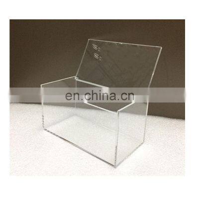 customized large clear acrylic boxes wholesale with hinged lids