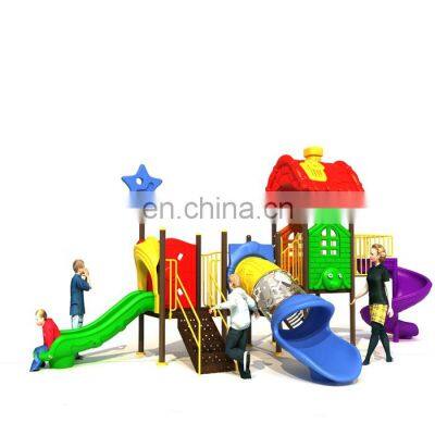 Commercial funny theme swing set kids playground outdoor with plastic slide amusement park equipment