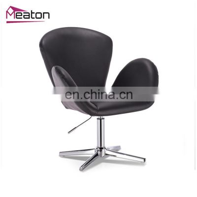 High-quality PU Leather Chrome Base Swivel Fashion Lounge Chair