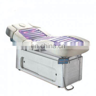 Salon Adjustment Wooden Base 4 Motors massage water bed Electric Beauty Bed Table With Heating Function