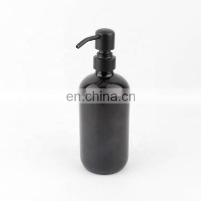 Factory Made Black Foam Packaging Shampoo Pump Kitchen Sink Soap Dispenser Black 500Ml Plastic Bottle With Gold Pump