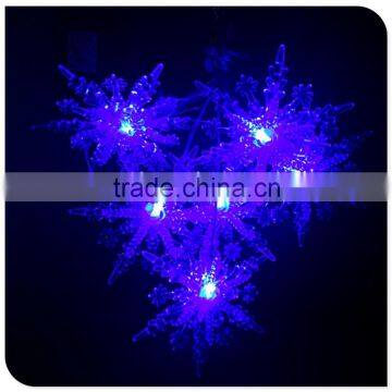 blue color 5 snowflake led decorative light holiday light