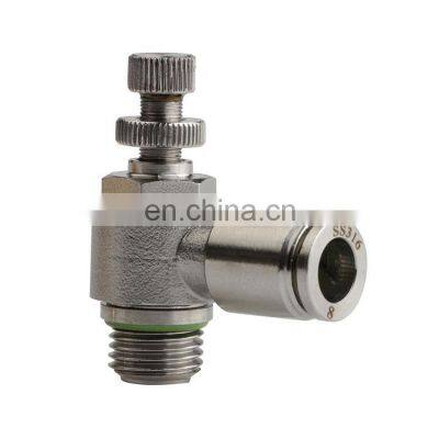 flow control valve stainless steel throttle flow control valve Quick Plug Joint