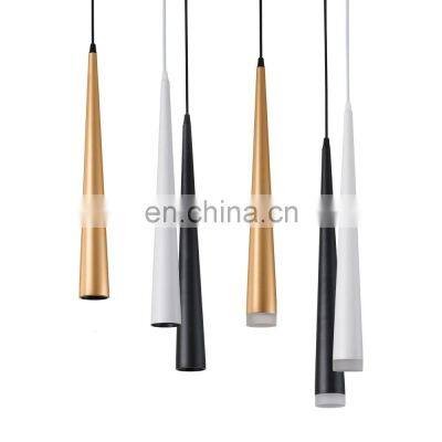 Nordic Decoration Chandelier Luxury White Black Gold Long Cable Hotel LED Pendant Lamps