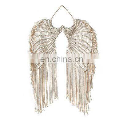 Factory Price Eagle For Roof Wall Hanging Led Light Macrame And Woven Angel Wings Hanging Decor For Room