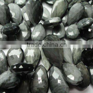 Cats Eye Briolette Beads Drops Strand