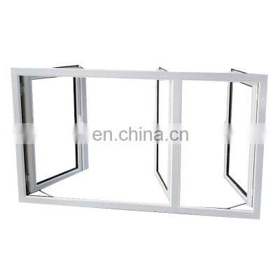 Double Glazed Tempered Glass Frame Simple Design Aluminum Casement Window for Home Minimalist Horizontal Anti-theft Roller Blind