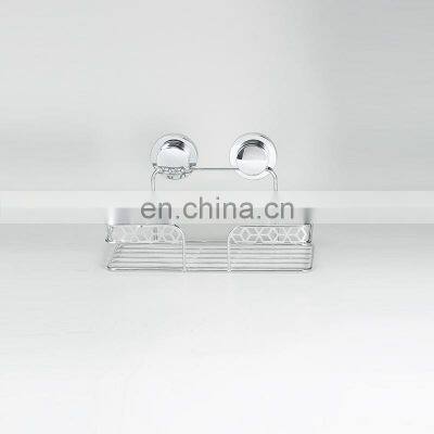 ODM Diamond Series Bathroom Iron Rack Wall Mounted Wire Basket Suction Cup Shower Caddy Bathroom Shelf photo-4