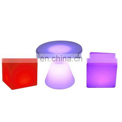 plastic cocktail table cube seating led glow bar furniture plastic led cocktail furniture cube chair