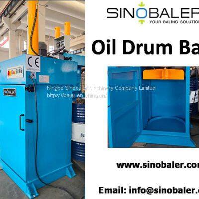 Oil Drum Baler, Oil Drum Baling Press Machine, Oil Drum Compactor