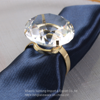 Hot Sale Acrylic Crystal Big Diamond Ring Proposal Crafts Big Napkin Ring Creative Decoration Valentine's Day