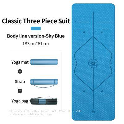YiShengNuo Custom Print Eco Friendly Foldable Natural TPE Yoga Mat photo-5